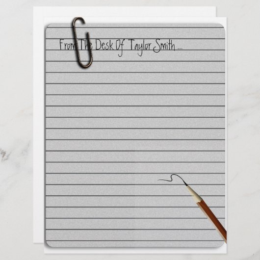 Du Bureau De ? ? ? Papier à lettres (Devant / Derrière)