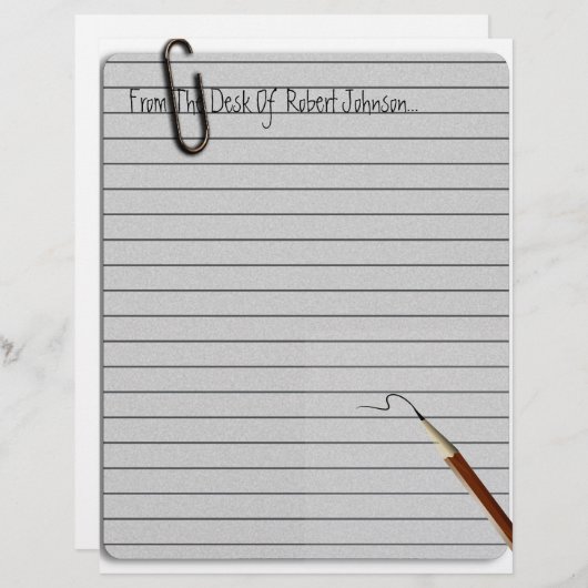 Du Bureau De ? ? ? Papier à lettres (Devant / Derrière)