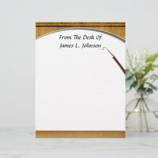 Du Bureau De... Papier en-tête à présentation vint (Debout devant)