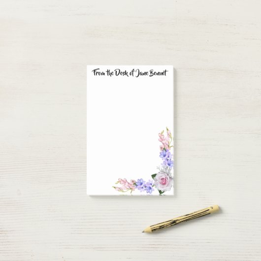 Du bureau de Personal Rose Post-It Notes (Sur un bureau)