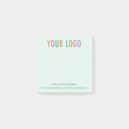 Du Bureau de Post-it® Notes avec Logo Vert (Devant)