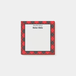 Du bureau de Red Plaid Flannel Post-it Notes