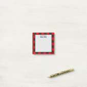 Du bureau de Red Plaid Flannel Post-it Notes (Sur un bureau)