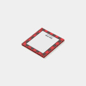 Du bureau de Red Plaid Flannel Post-it Notes (Incliné)