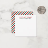 Du bureau des lutins du Père Noël Carte de vœux mi (Devant/Arrière en situation)