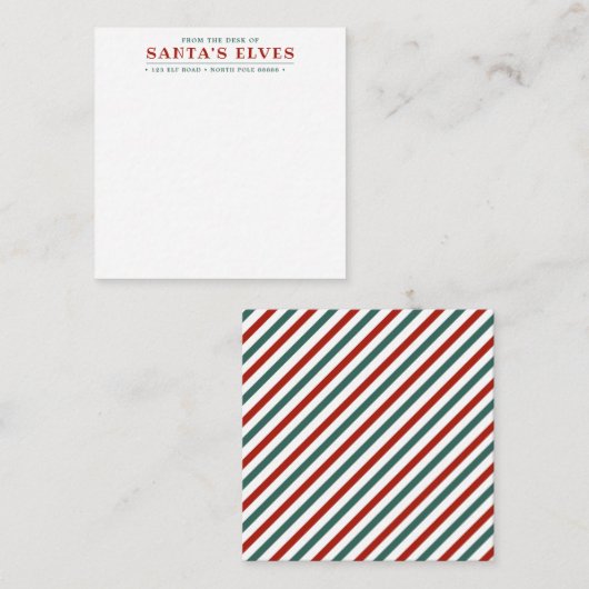 Du bureau des lutins du Père Noël Carte de vœux mi (Devant / Derrière)