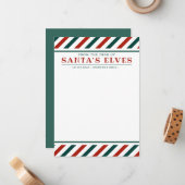 Du bureau des lutins du Père Noël Carte de vœux vi (Devant/Arrière en situation)