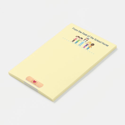 Du bureau des notes de post-it d'infirmière (Incliné)