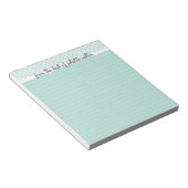 Du Bureau Du Bloc-Notes Lined Personnalisé, Aqua (Incliné)