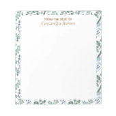 Du Bureau Du Bloc-Notes Vert Bleu (Devant)