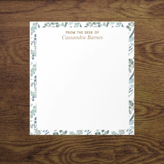 Du Bureau Du Bloc-Notes Vert Bleu