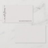 Du bureau simple Carte pour notes élégant (Devant / Derrière)