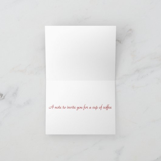 Du café avec amour - Invitation pour le café (Intérieur)