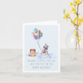 Du chien | Carte d'anniversaire Carlin (Fleur jaune)