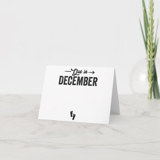 Dû en Décembre Faire-part bébé Grossesse cadeau (Devant)