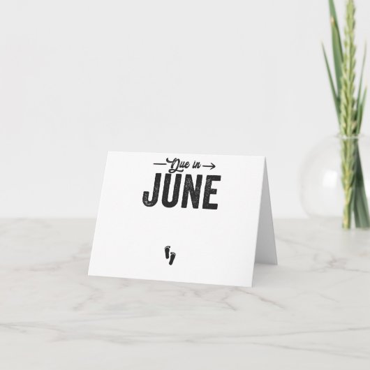 Dû en Juin Faire-part bébé Grossesse cadeau (Devant)
