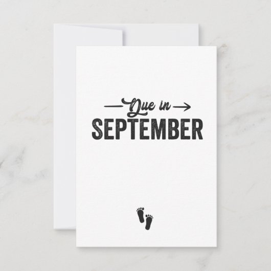 Dû en Septembre Faire-part Grossesse Cadeau (Devant)