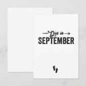 Dû en Septembre Faire-part Grossesse Cadeau (Devant / Derrière)