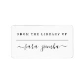 Du Étiquette de la bibliothèque du livre (Devant)