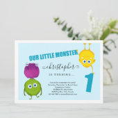 Du garçon du monstre ?ère invitation de fête (Debout devant)