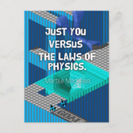 Du gegen die Physik – Marble Madness Postkarte Briefkaart