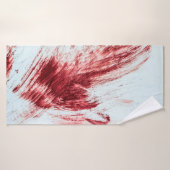 Du sang et des traces de sang dans une vieille bai (Serviette de bain)