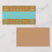 Du sud-ouest, indigène, turquoise, carte de visite (Devant / Derrière)