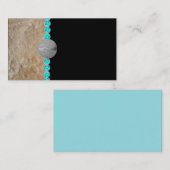du sud-ouest, turquoise, cartes de visite (Devant / Derrière)
