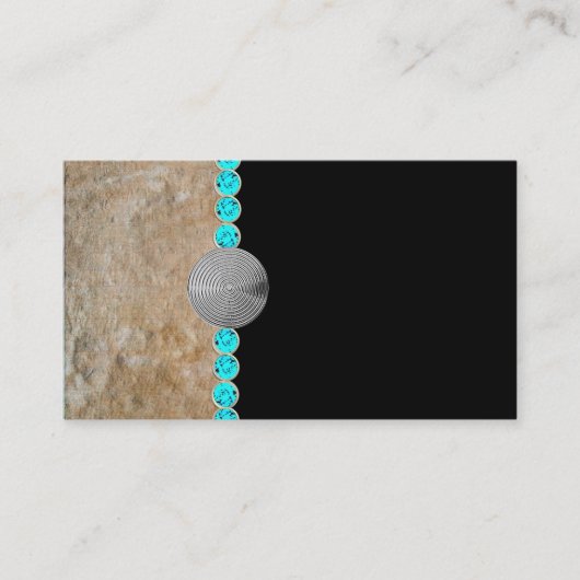 du sud-ouest, turquoise, cartes de visite (Devant)