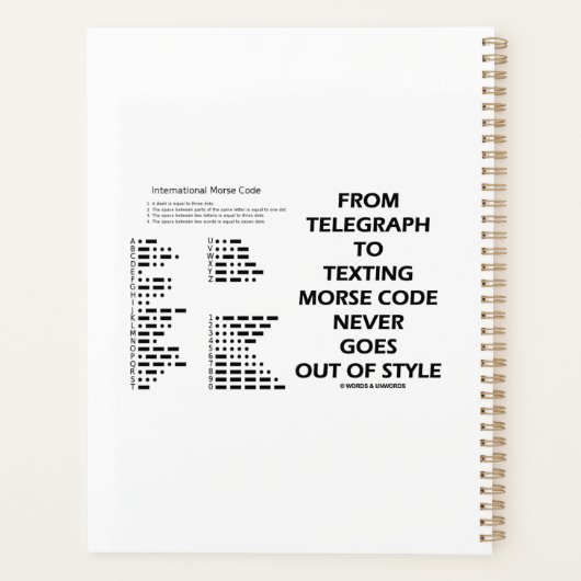 Du Telegraph Au Texting Morse Code Jamais Humour (Dos)