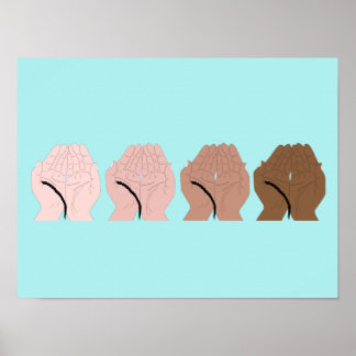 Dua Hands met Tasbih - Islamitische Prayer Hands Poster