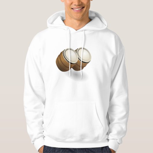 Dual Bongos Mannen Hoodie (Voorkant)