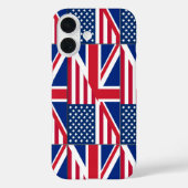 Dual Citizen American & British Flag Case-Mate iPhone Case (Achterkant)