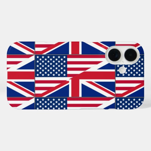 Dual Citizen American & British Flag Case-Mate iPhone Case (Achterkant (horizontaal))
