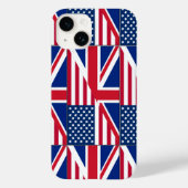 Dual Citizen American en British Flag Hoesje-Mate Case-Mate iPhone Case (Achterkant)