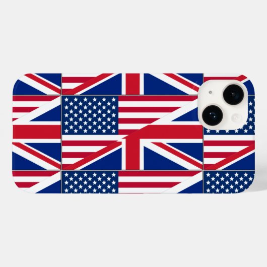 Dual Citizen American en British Flag Hoesje-Mate Case-Mate iPhone Case (Achterkant (horizontaal))