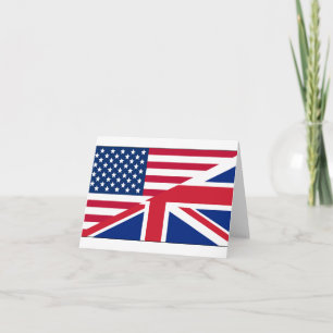 Dual Citizen Amerikaanse Britse vlag Note Kaart