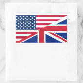 Dual Citizen Amerikaanse & Britse vlag Sticker (Tas)