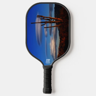 Dual Desert Zonsondergangen Pickleball Paddle