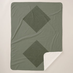 Dual Diamond Moss Sherpa deken