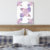 Dual Entities Pink and Blue Abstract Canvas Afdruk (Insitu (Slaapkamer))