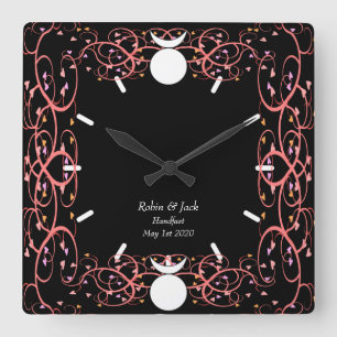 Dual gods-klok voor Wiccan Gay Newly Weds Vierkante Klok