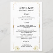 Dual Greenery Calla Lily Wedding Dinner Menu (Voorkant)