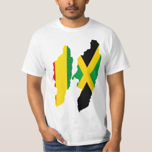 Dual Hearts, Jamaica en Rasta/Ethiopië T-shirt