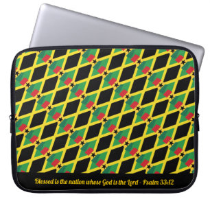 Dual Heritage GHANA JAMAICA Christelijke laptop Sleeve