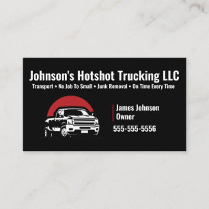 Dual Hot Shot Trucking Visitekaartje