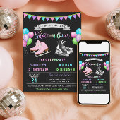 Dual Ice Skating Birthday Invitation