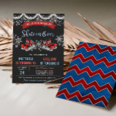 Dual Ice Skating Birthday Invitation for Boys