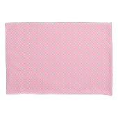 Dual images of a rectangular pink gingham-patterne kussensloop (Voorkant)