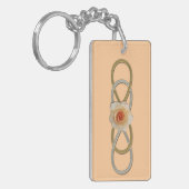 Dual Infinity Silver Gold-Roos Sleutelhanger (Voorkant Links)